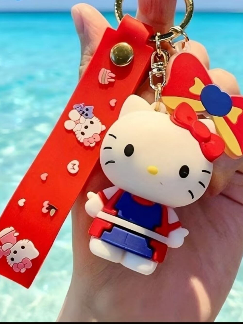 Hello Kitty Keychain Bag Charm Red Large